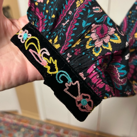 Soft Surroundings Vibrant Paisley Long Sleeve Dress - Picture 3 of 4